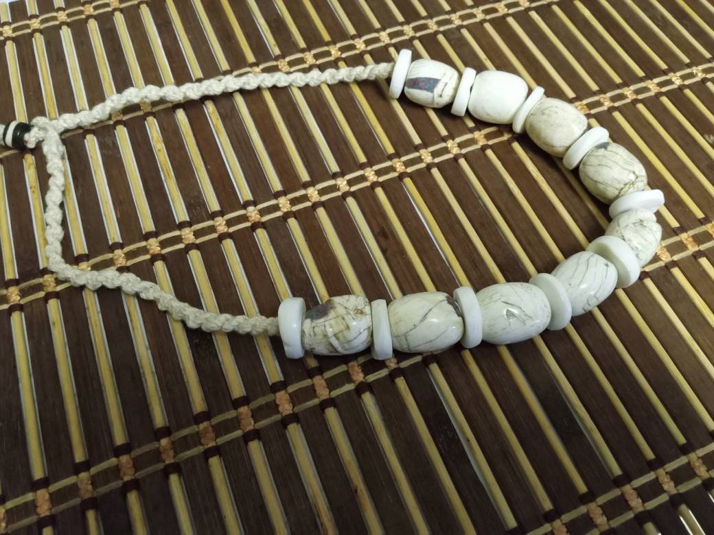 Nepal ethnic naga conch shell bead strand rustic beads barrel shape and disc shape nepalese tribal inlaid shell beads STR006S