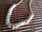Nepal ethnic naga conch shell bead strand rustic beads barrel shape and disc shape nepalese tribal inlaid shell beads STR006U