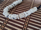 Nepal ethnic naga conch shell bead strand rustic beads barrel shape and disc shape nepalese tribal inlaid shell beads STR006X