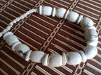 Nepal ethnic naga conch shell bead strand rustic beads barrel shape and disc shape nepalese tribal inlaid shell beads STR006AC