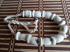 Nepal ethnic naga conch shell bead strand rustic beads barrel shape and disc shape nepalese tribal inlaid shell beads STR006AD