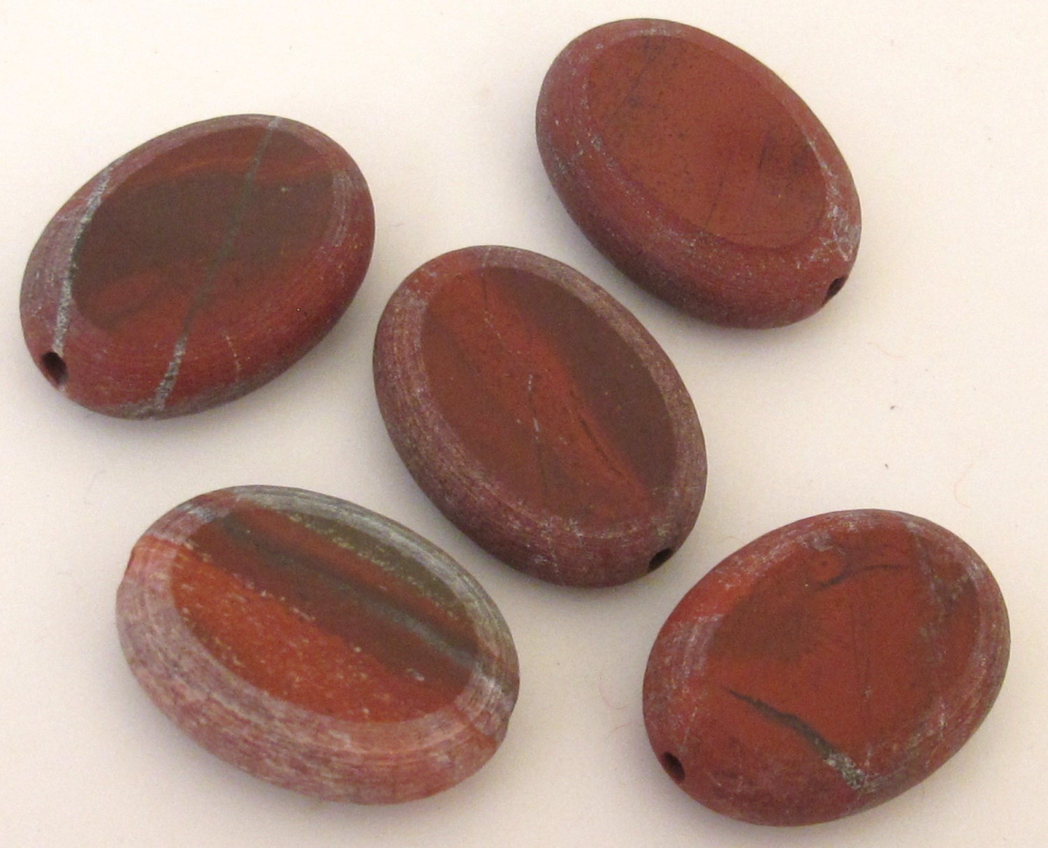 Large carnelian oval shape unique style gemstone beads - 2 beads - GM182