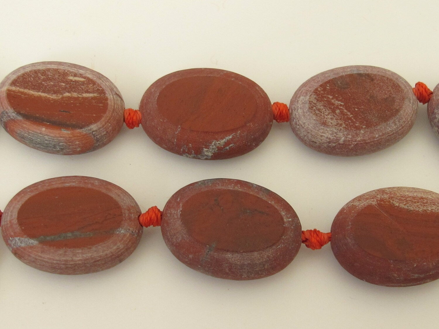Large carnelian oval shape unique style gemstone beads - 2 beads - GM182
