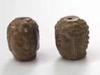 Carved green Jadeite buddha bead - 1 piece - GM187