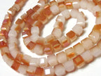 Cube glass crystal faceted beads - 6mm - 25 beads - BD368