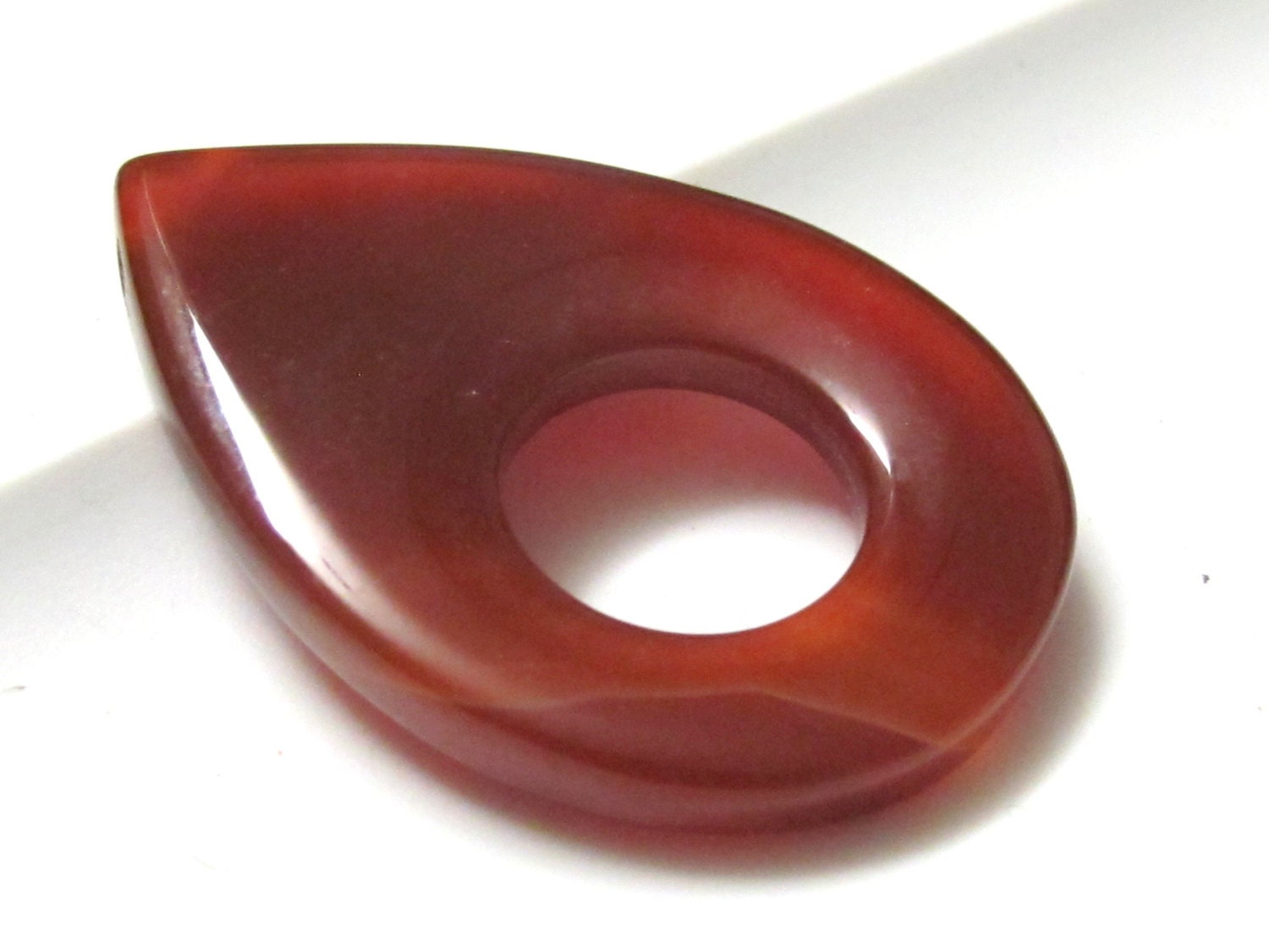 1 piece - Long Teardrop shape agate gemstone pendant bead - GM197