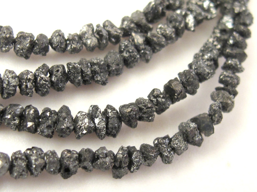 10 very tiny beads - Very Small tiny size Natural raw rough black diamonds nugget beads- rough black diamonds beads -GM198