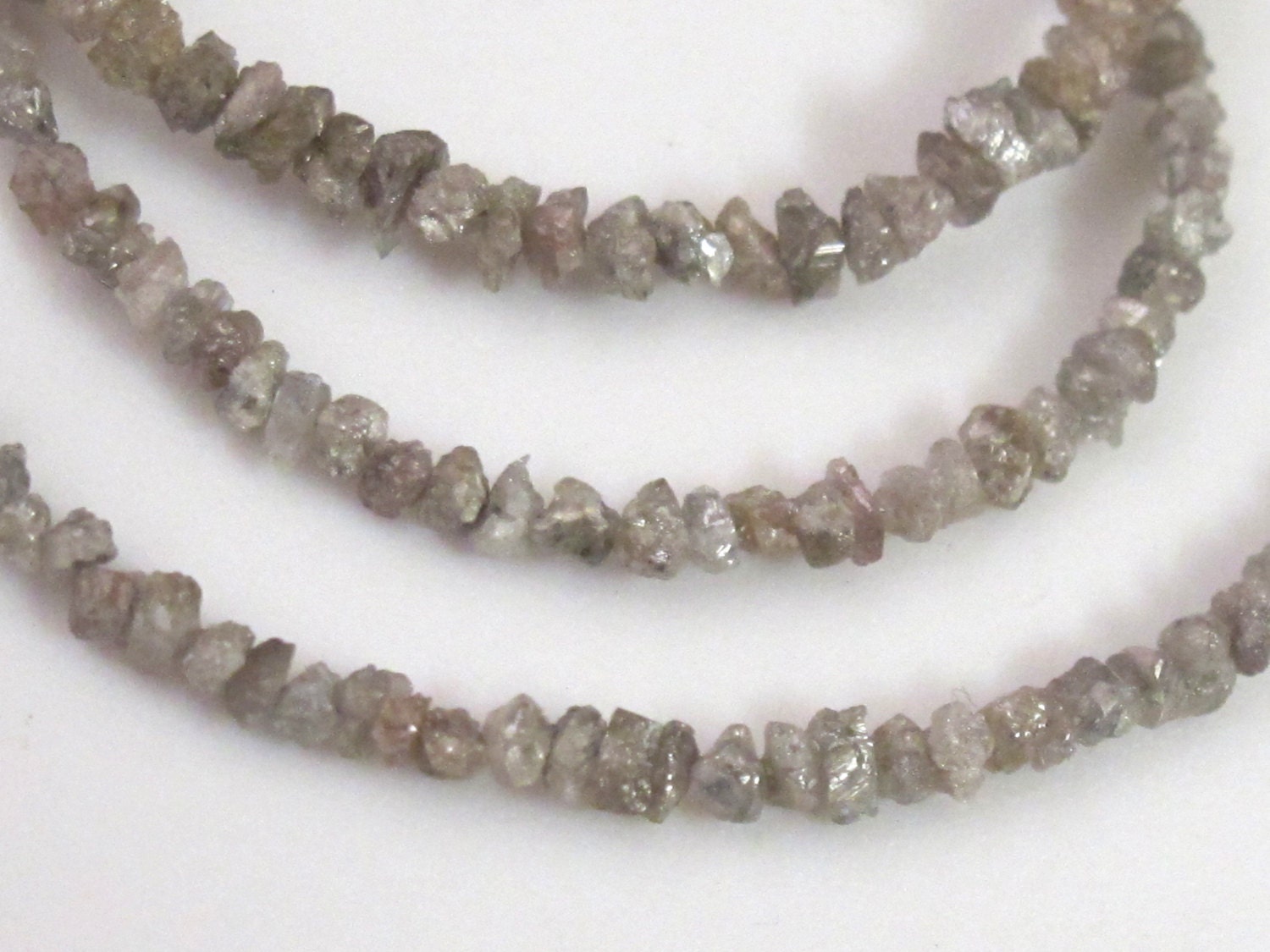 12 tiny beads - Natural Tiny very small size raw genuine grey rough diamonds nugget beads - GM205