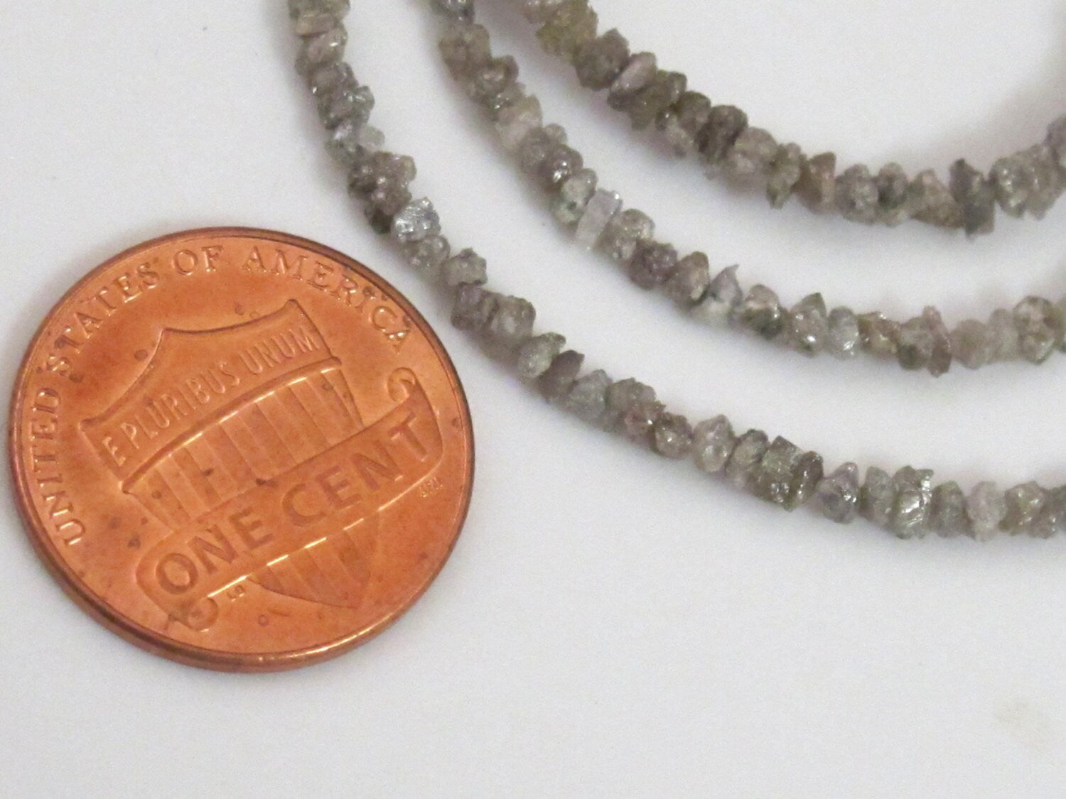 12 tiny beads - Natural Tiny very small size raw genuine grey rough diamonds nugget beads - GM205