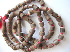 Smal size light weight Natural Tulsi wood beads strand knotted- 100 beads - NB094