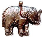 Large SIze Tibetan silver plated Elephant pendant with Turquoise inlay - PM150BA