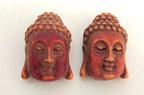 Earthy Brick tone Buddha focal pendant bead -1 bead- BD383