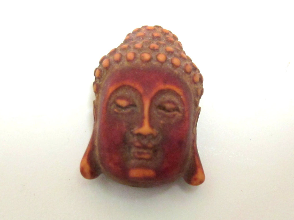 Earthy Brick tone Buddha focal pendant bead -1 bead- BD383
