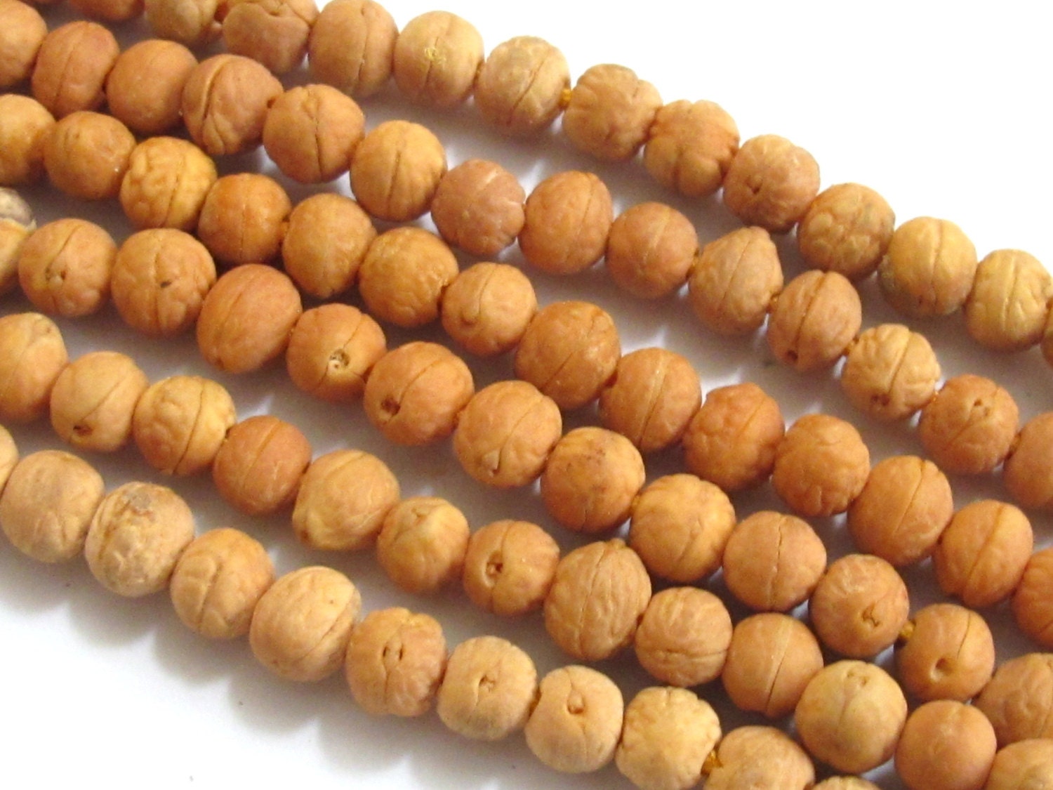 15 Beads -Light brown small Bodhi seed beads - NB103