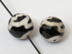3 beads - 14 mm size Faceted Agate Tibetan Lotus flower dzi bead - GM228