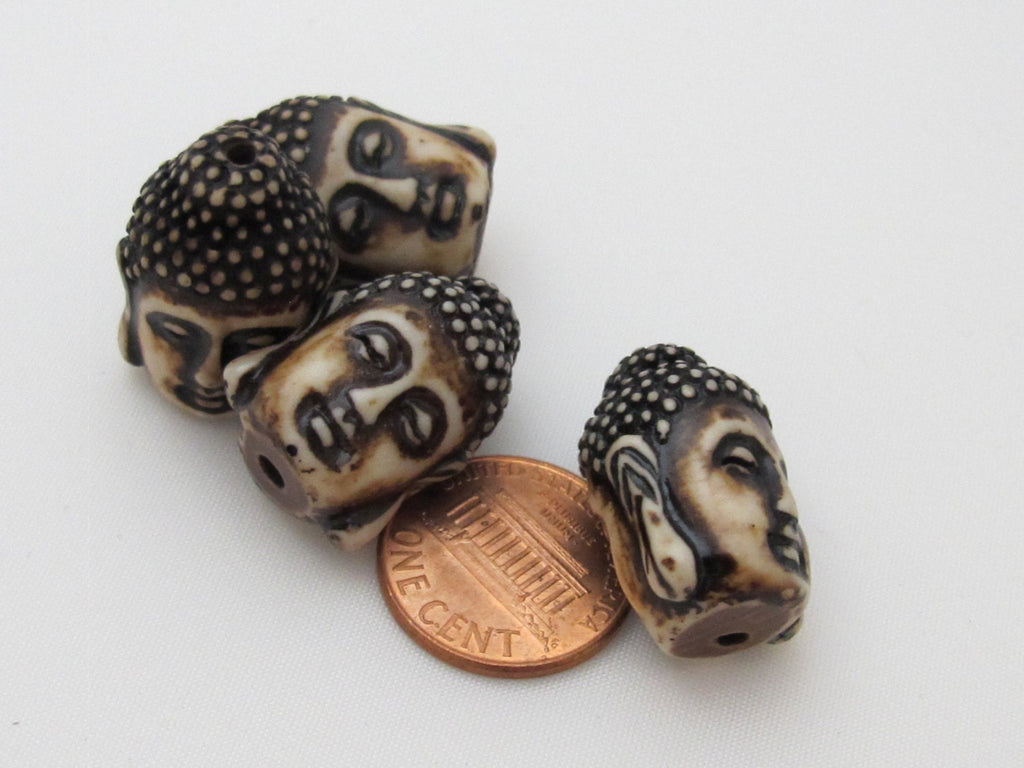 1 Bead - Medium Carved Buddha focal pendant bead - BD305A