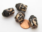 1 Bead - Medium Carved Buddha focal pendant bead - BD305A