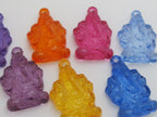 Assorted colors Ganesha acrylic charm pendants - 4 pieces - PM130