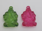 Assorted colors Ganesha acrylic charm pendants - 4 pieces - PM130