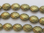 Faceted Brass tone metal beads - 10 beads - BD432