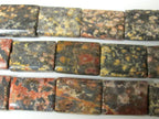 Gorgeous Jasper column shape tiles gemstone beads 20 mm - 8 beads - GM250