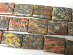 Gorgeous Jasper column shape tiles gemstone beads 20 mm - 8 beads - GM250