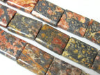 Gorgeous Jasper column shape tiles gemstone beads 20 mm - 8 beads - GM250