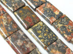 Gorgeous Jasper column shape tiles gemstone beads 20 mm - 8 beads - GM250