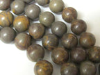 Earthy olive green brown tones Jasper gemstone beads 10 mm - 10 beads - GM252