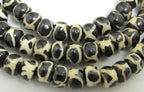 20 beads - Tibetan circles eye design recycled cattle bone mala beads supply 6 - 7 mm size Nepal beads - ML012T