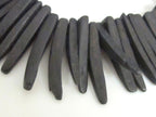 Black color coconut sticks Full Strand 15 inches NB106s