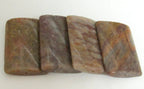 Large size Jasper column shape tiles gemstone beads 37mm long - 4 beads - GM253