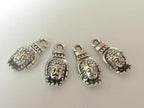 10 pieces - Silver tone Buddha Hand charms - BD445