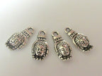 10 pieces - Silver tone Buddha Hand charms - BD445