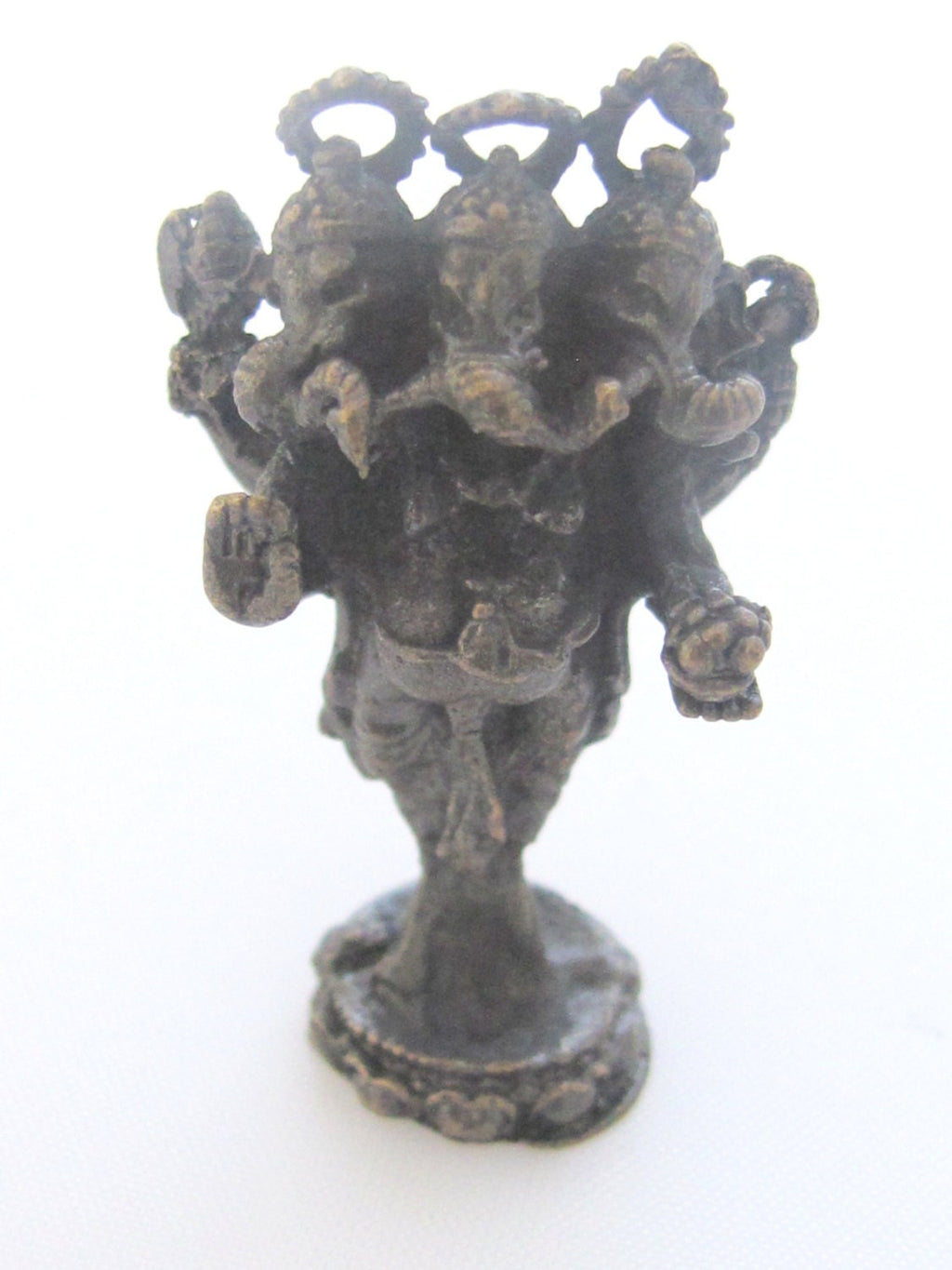 Unique Trimukh 3 head Ganesha Pendant from Nepal - PM164H