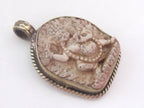 Tibetan white Vajrapani boddhisattva pendant from Nepal - PM162A