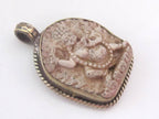 Tibetan white Vajrapani boddhisattva pendant from Nepal - PM162A