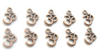 5 charms - Copper tone yoga meditation om metal charms beads - BD456