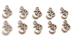 5 charms - Copper tone yoga meditation om metal charms beads - BD456