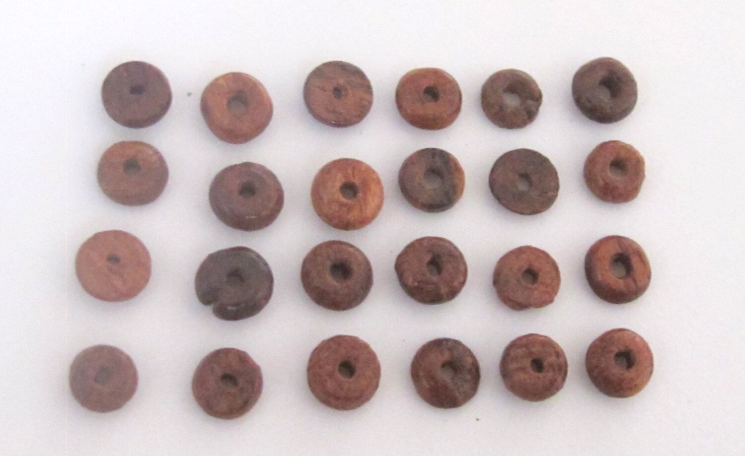 25 Beads - Small size Brown color spacer donut wood beads 5 mm- BD458