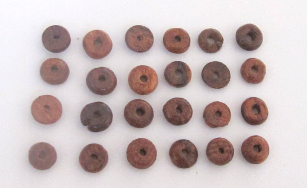 10 Beads - Small size Brown color spacer donut wood beads 5 mm- BD458