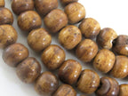 10 beads rustic brown color Thick Tibetan recycled cattle bone beads supply 10 mm size Nepal beads ML016