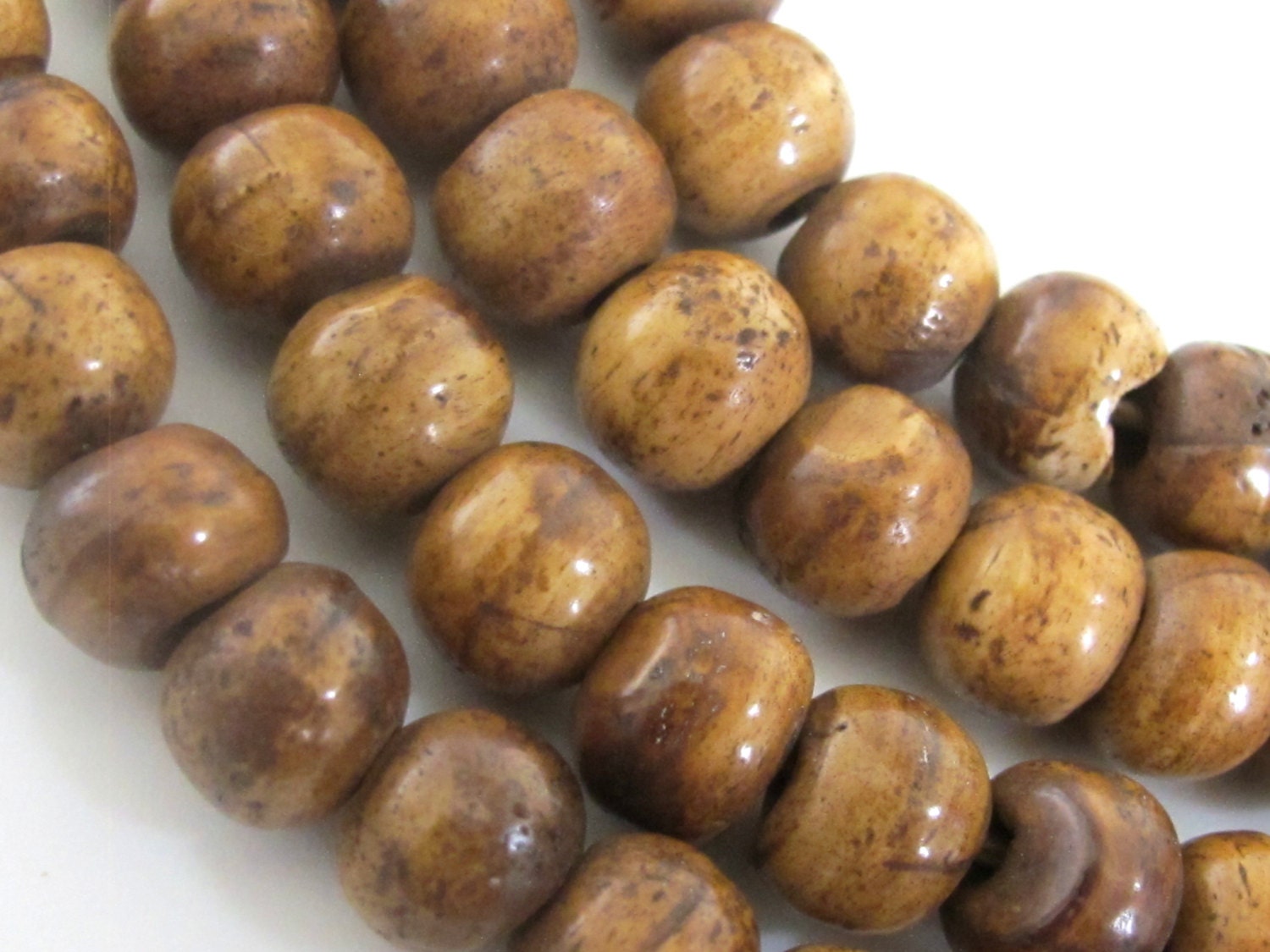 10 beads rustic brown color Thick Tibetan recycled cattle bone beads supply 10 mm size Nepal beads ML016