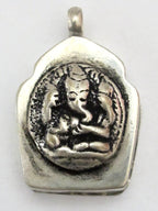 Four armed Ganesha Ghau prayer box pendant - PM178B