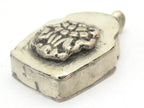 Tibetan silver ashtamangala Lotus flower symbol Ghau prayer box amulet pendant - PM178G