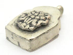 Tibetan silver ashtamangala Lotus flower symbol Ghau prayer box amulet pendant - PM178G