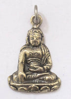 Tibetan brass Buddha charm pendant from Nepal - CP031D