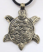 Gorgeous Large size Tibetan antiqued silver finish Turtle pendant Nepal - PM190