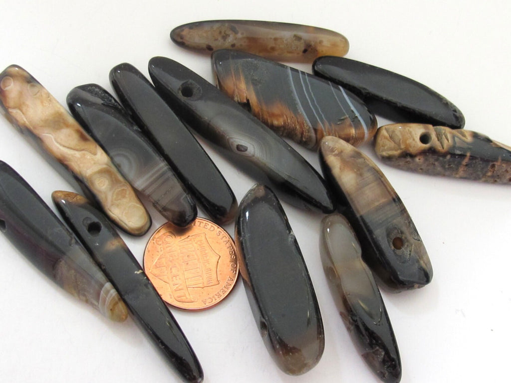 3 pieces-Natural agate sticks - GM268