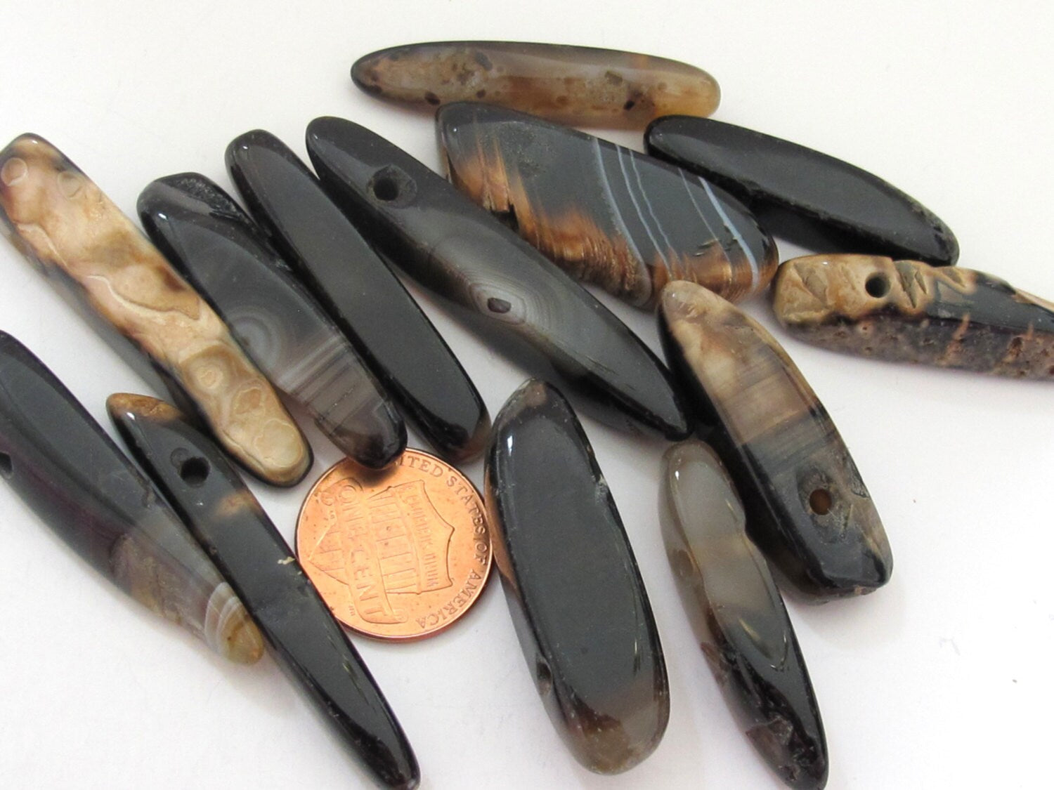 3 pieces-Natural agate sticks - GM268